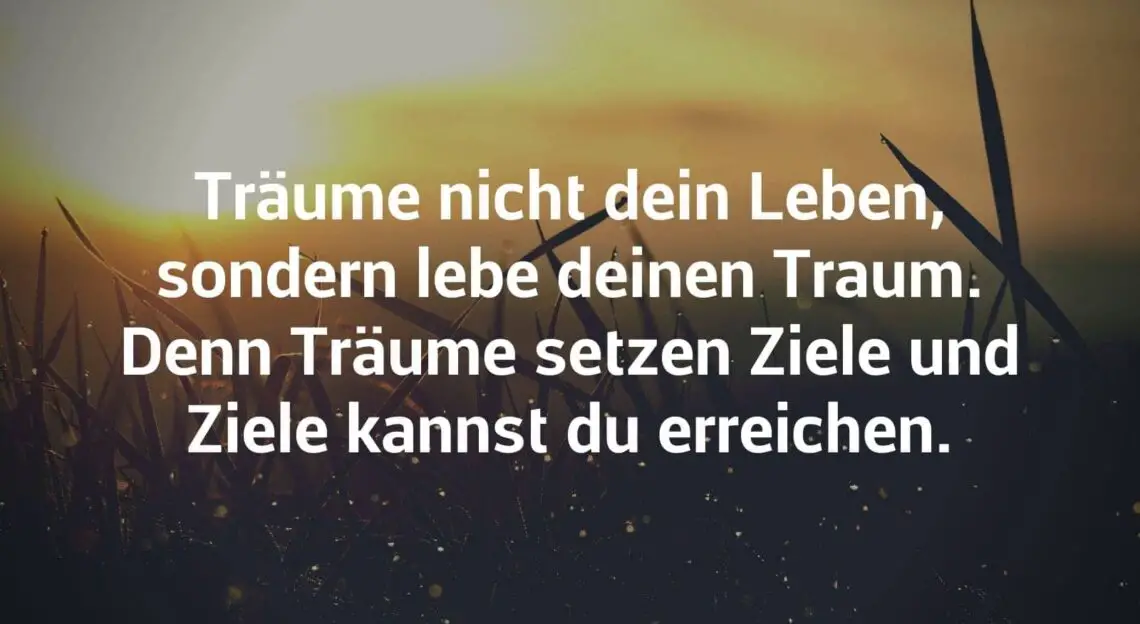 Träume nicht dein leben sondern lebe deinen traum zitat