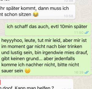 Ausreden um sich nicht zu treffen