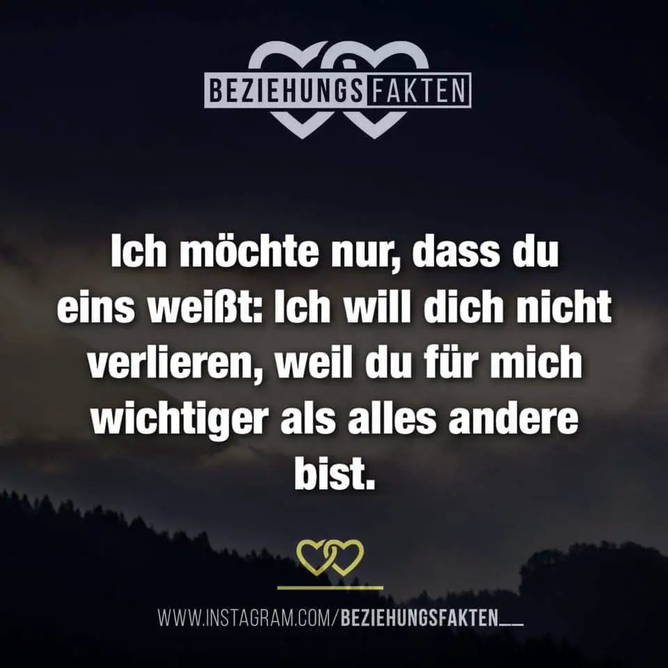 Ich möchte dich nicht verlieren sprüche